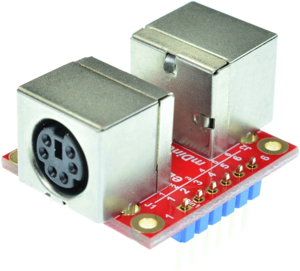 mini Din 4 Female connector Breakout Board